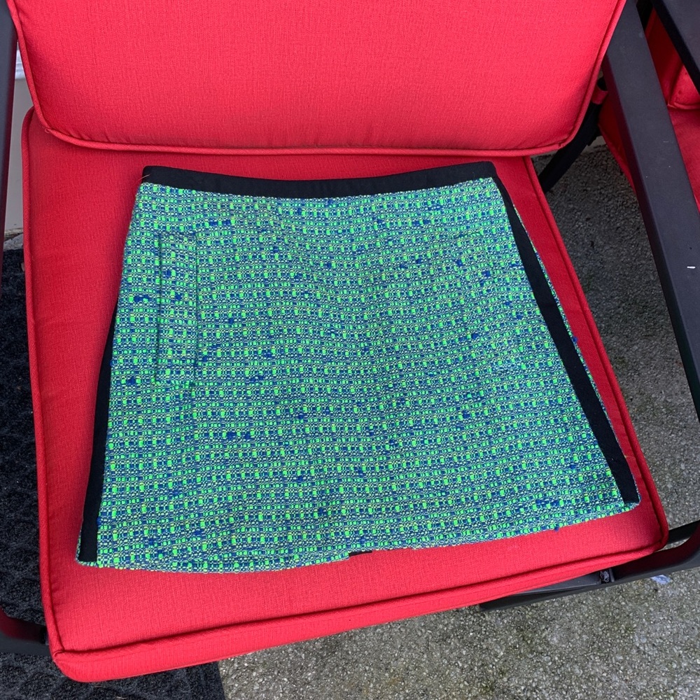 TOPSHOP green blue mini skirt